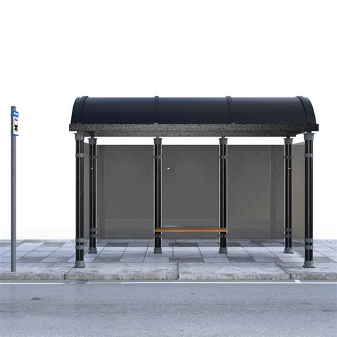 Download Bus Stop Isolated Wait Royalty Free Stock Illustration Image