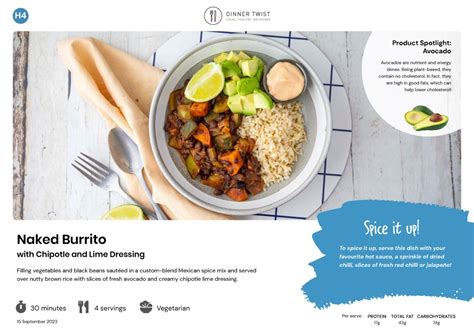 Naked Burrito With Chipotle And Lime Dressing Dinner Twist