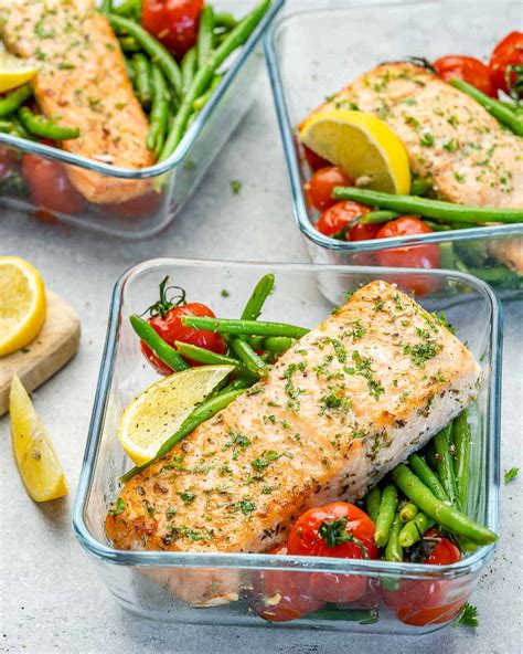 Oven Baked Salmon Meal Prep Recipe Healthy Fitness Meals