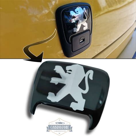 peugeot  cabriolet boot lock lion chrome badge emblem decal