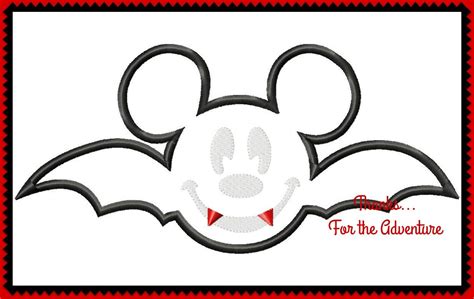 Halloween Mickey Mouse Vampire Bat Bat Digital Embroidery - Etsy