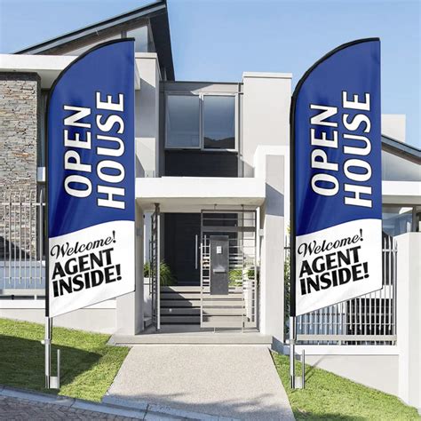 Qsum Open House Signs For Real Estate Agents Swooper Feather Flag And