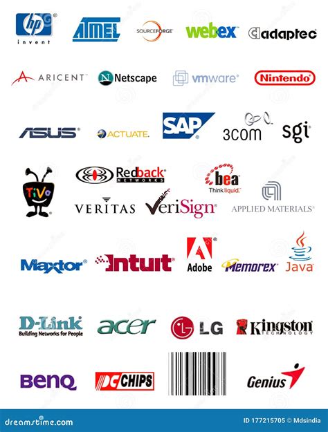 Brand Names and Business Icons Collection Editorial Image