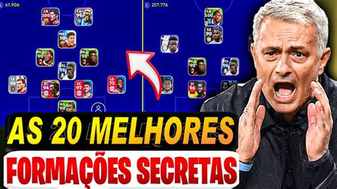 AS 20 MELHORES FORMAÇÕES SECRETAS DO EFOOTBALL 2023 MOBILE YouTube