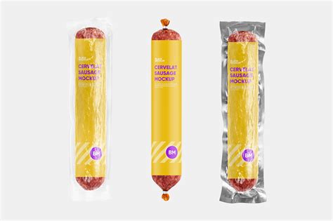 Cervelat Sausage Mockup :: Behance