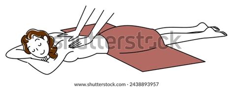 Cute Naked Lady Lying On Her Stock Vector Royalty Free 2438893957 Shutterstock