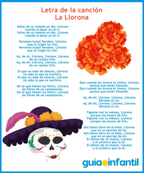 Día de Muertos Letra de la canción La Llorona explicada a los niños