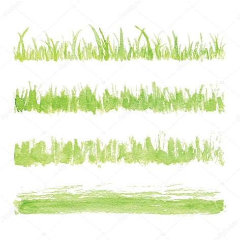 Hand Drawn Watercolor Grass Set — Stock Vector © Aksenova Yu 71508217