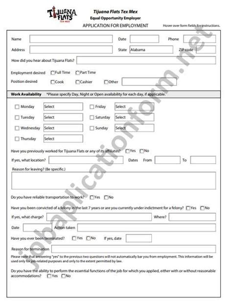 Outback Steakhouse Application Form Printable Pdf Artofit