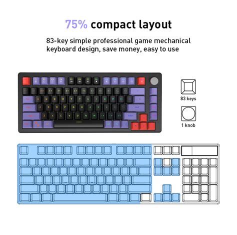 Ky Mk B Gaming Mechanical Keyboard Hot Swap Shaft Traditional Sunken Structure Keycap Rgb