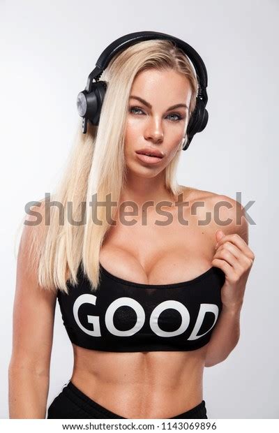 Closeup Portrait Beautiful Sexy Blonde Dj Stock Photo Shutterstock