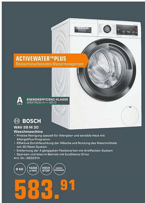 Bosch Wav M Waschmaschine Angebot Bei Saturn Prospekte De