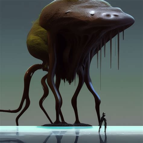 Krea Ai Concept Art De Un Alien P Lido Y Esquel Tico Larg