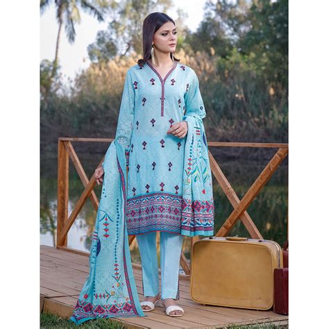 Piece Unstitched Printed Lawn Suit Kl