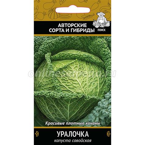 Капуста савойская Уралочка из каталога СЕМЕНА ОВОЩЕЙ в цветных пакетах ...