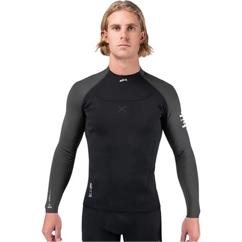 2024 Zhik Mens Microfleece X Neoprene Wetsuit Top DTP 0580 BLK Black