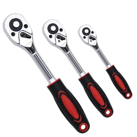 3 Piece Ratchet Set 14 Inch 38 Inch 12 Inch Drive Ratchet Wrench
