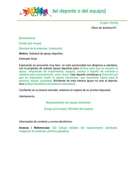 Ejemplo De Carta De Solicitud De Apoyo