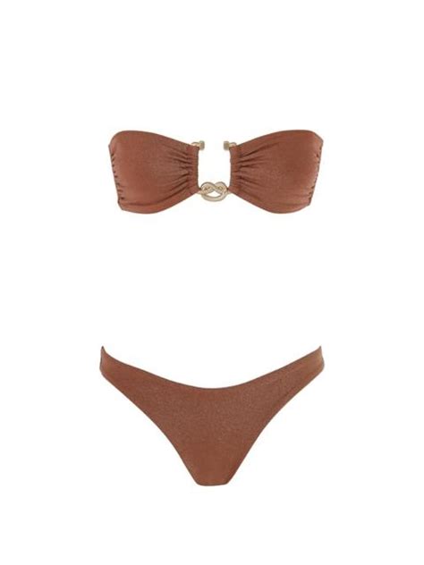 Zimmermann OTTIE METALLIC KNOT BIKINI REVERSIBLE