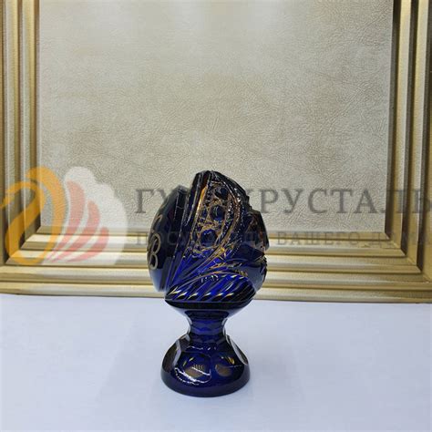 Хрустальное Яйцо цветное на ножке купить в интернет-магазине Gushrustal.ru