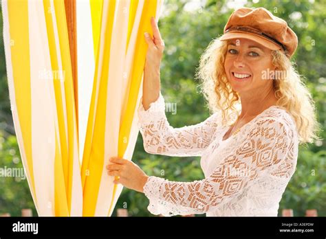 Portrait Of A Mature Woman Smiling Stock Photo Alamy