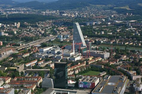 Basel von oben Erweiterungs Baustellen am Areal und Betriebsgelände