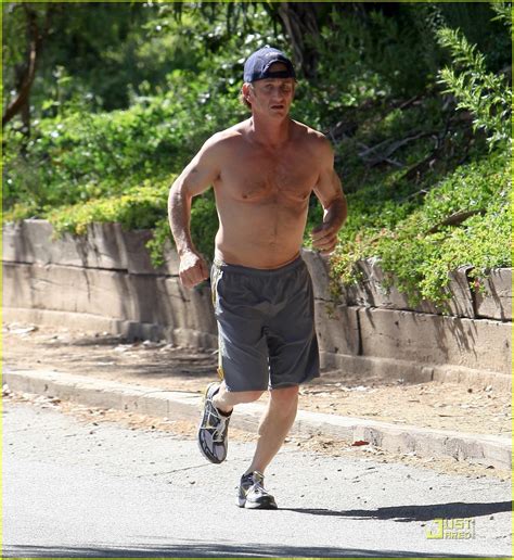 Sean Penn Shirtless Jogging In Malibu Hottest Actors Photo 20769061