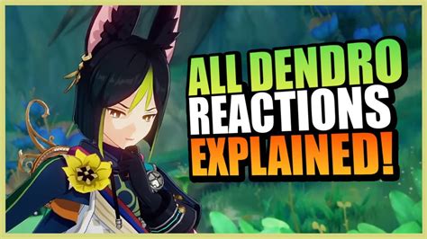 All New Dendro Reactions Explained In Genshin Impact Genshin Impact Videos