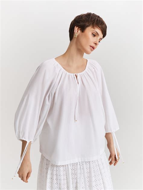 Блуза с объемными рукавами Elis (арт. BL1375 , цвет Белый) - купить за ...