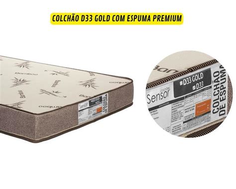 Densidade Do Colchão D33 - Colchão Solteiro Densidade D33 C/ 100% Espuma 14cm Altura - Sensor ...