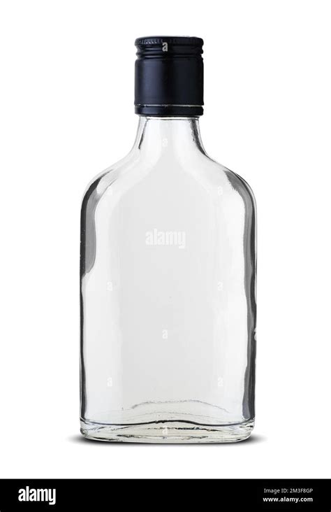Glass Empty Whiskey Bottle Isolated On White Stock Photo Alamy