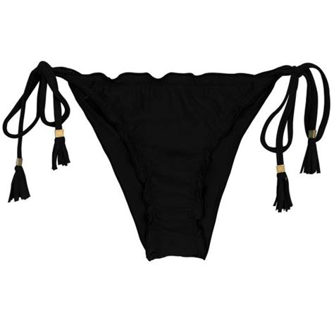 Schwarze Scrunch Bikinihose gewellte Ränder Bottom Ambra Preto Eva Bikini BRASIL Shop
