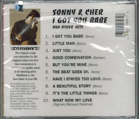 I Got You Babe Other Hits By Sonny Cher CD 1999 Rhino Flashback