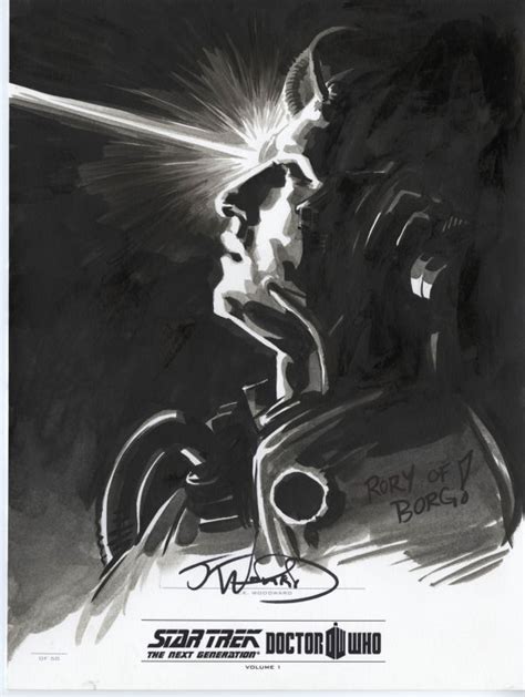 Star Trek Doctor Who Assimilation Original Art By J K Woodward In