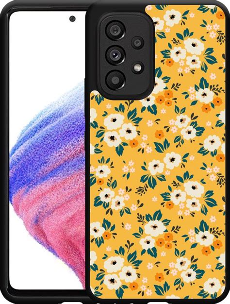 Samsung Galaxy A53 Hardcase Hoesje Vintage Bloemenprint Designed By