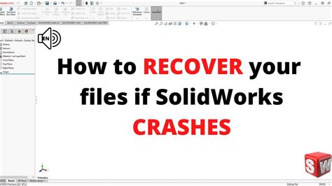 How To Recover Your Files If SolidWorks CRASHES SolidWorks Autosave