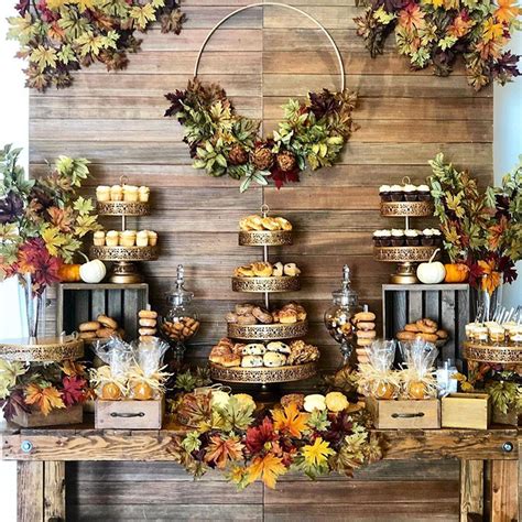 rustic dessert table  wedding  skye kinsella blog