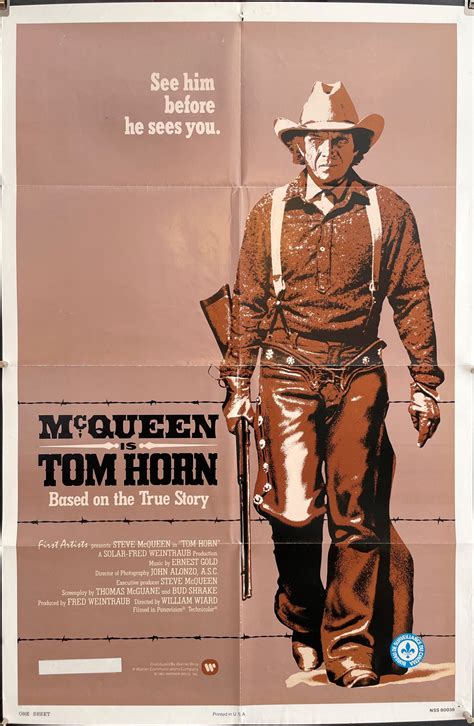 TOM HORN, Original Steve McQueen Vintage Western Movie Poster ...