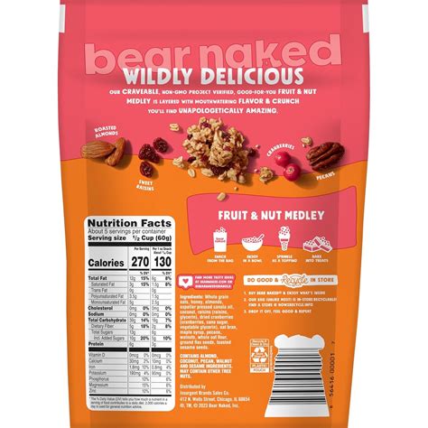 Bear Naked Cereal De Granola Vegetariano Aperitivos De Desayuno