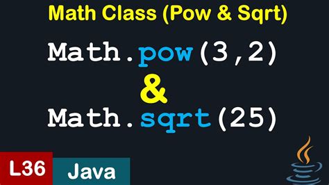 Java Math Class Java Sqrt Method Java Power Method L 36 Java Course For Beginners 2023