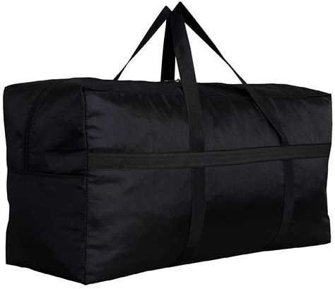 Doyike Extra Large Storage Duffle Bag With Zippers And Handles Black