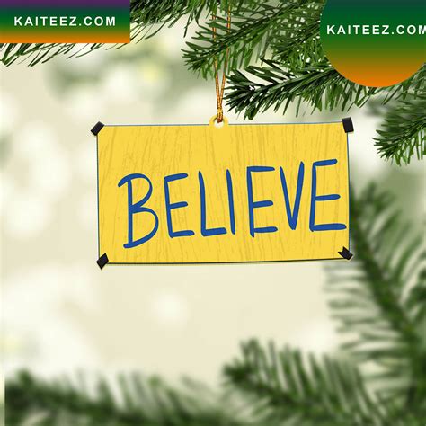 Ted Lasso Believe Sign Christmas Ornament - Kaiteez