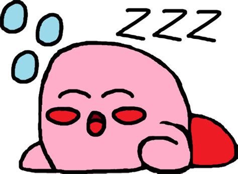 Kirby sleeping in a different style by SuperMarioFan65 on DeviantArt