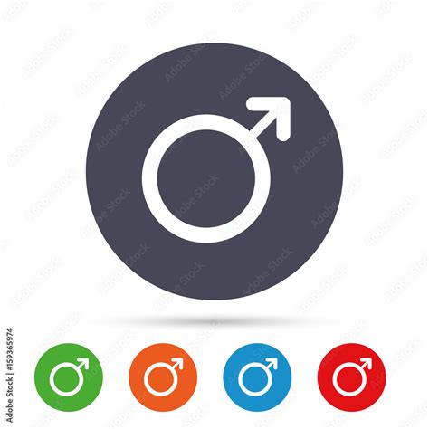 Male Sign Icon Male Sex Button Stock Vector Adobe Stock