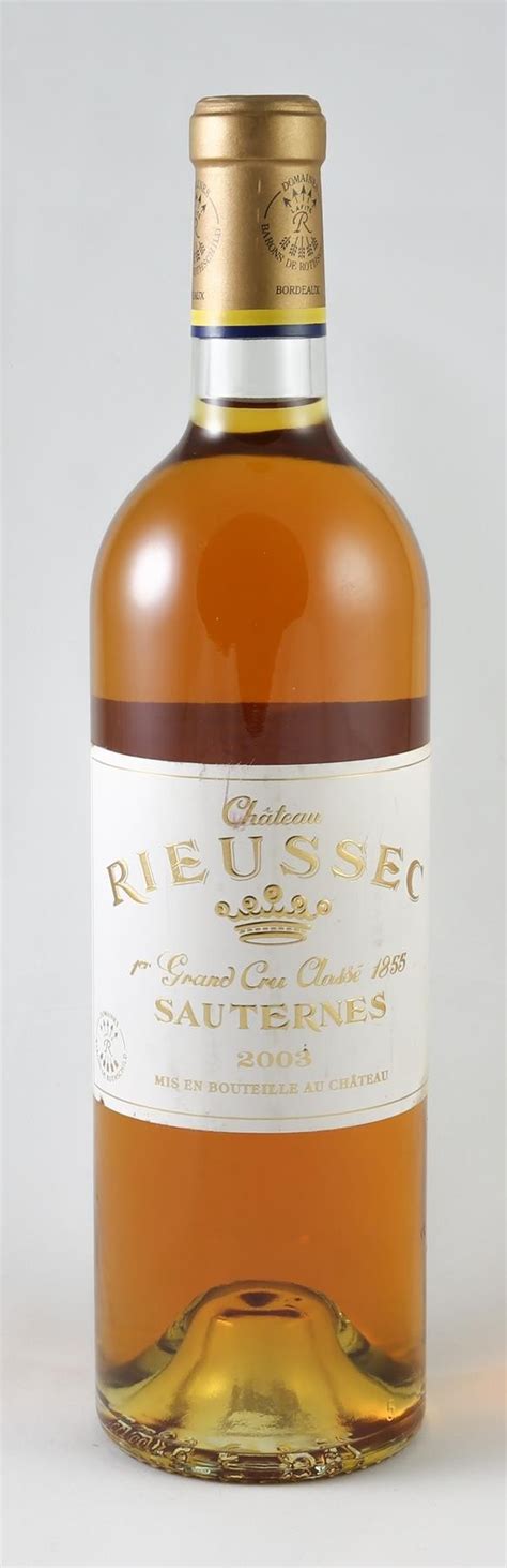 Sauternes Château Rieussec 2003 Clos Des Millésimes Achat Vins