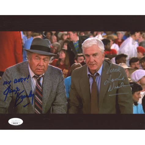 Leslie Nielsen George Kennedy Signed The Naked Gun X Photo Inscribed Luck My Best