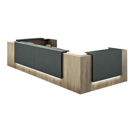 Custom Modern Commercial Office Front Reception Desk Wooden Reception