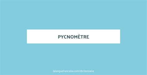 D Finition De Pycnom Tre Dictionnaire Fran Ais