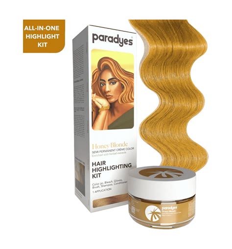 Buy Paradyes Paradyes Ammonia Free Semi Permanent Hair Color Highlighting Kit Honey Blonde