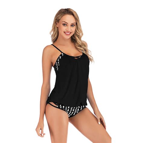 Leisure Striped Tankini Women Swimwear Push Up Plus Size Bikini Sexy Tankini And Women